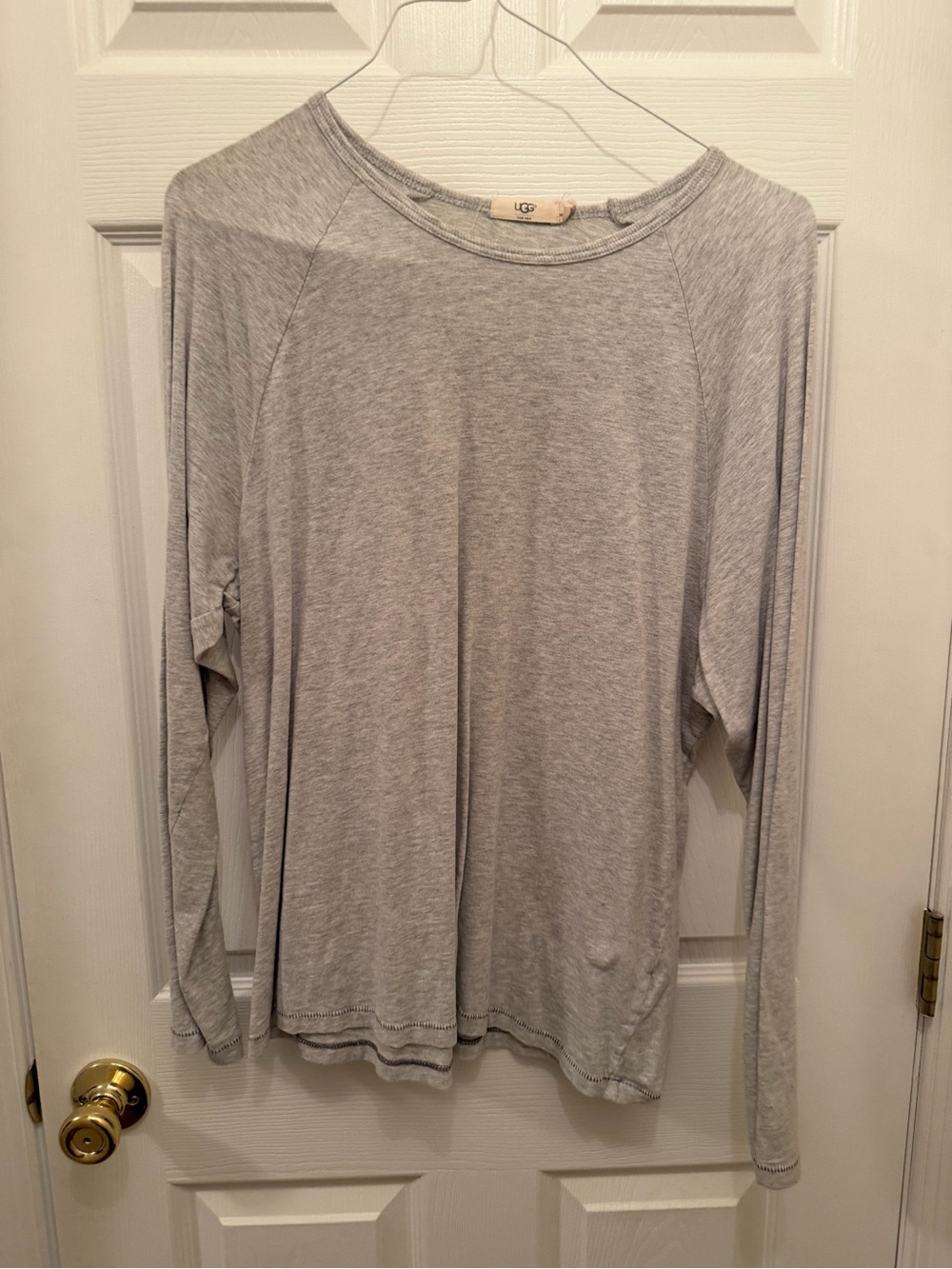 UGG Light Gray Long-Sleeve Crewneck Shirt
